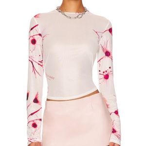 MIAOU Long Sleeve Tee in X Ray Flower